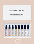 MASCULINE DISCOVER + ENJOY | 8 x fragrance sample box by Perfume Merchant